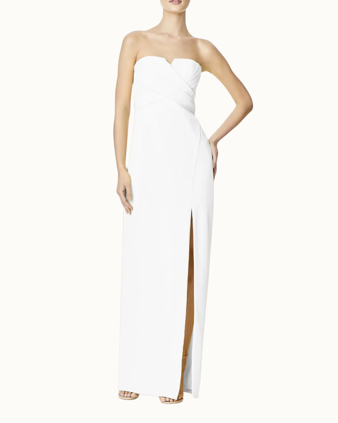 Strapless Crepe Gown