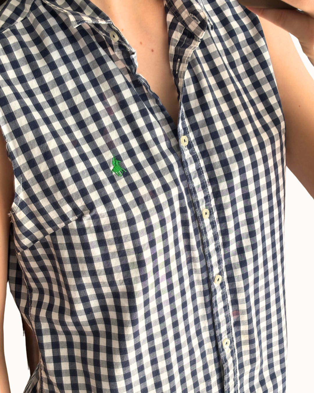 Gingham Print Button Shirt