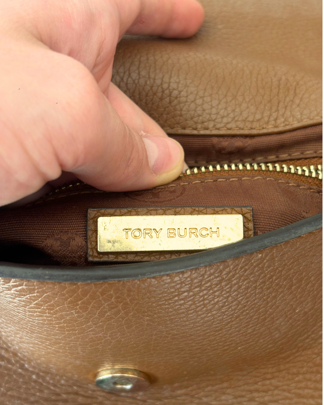 Tory Burch Thea Web Flap Crossbody Bag.