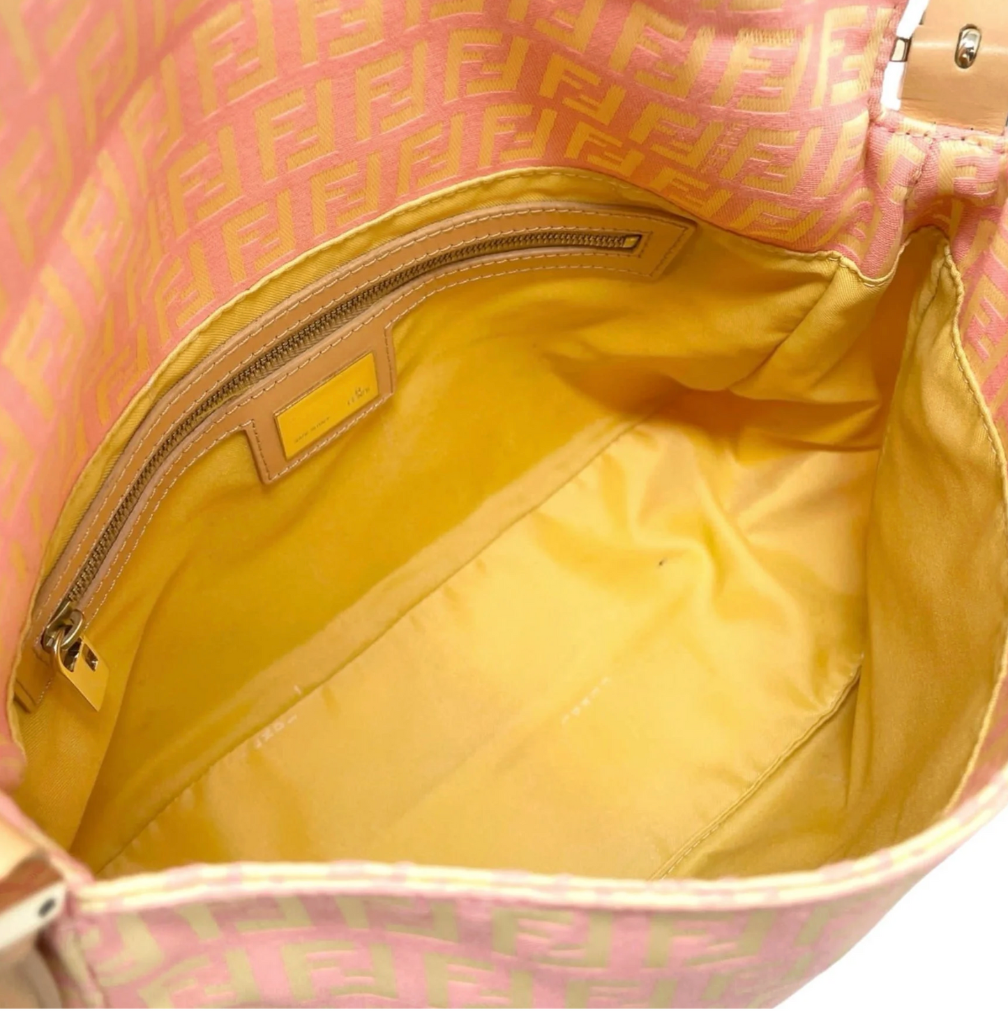 Fendi Pink Canvas Mamma Baguette