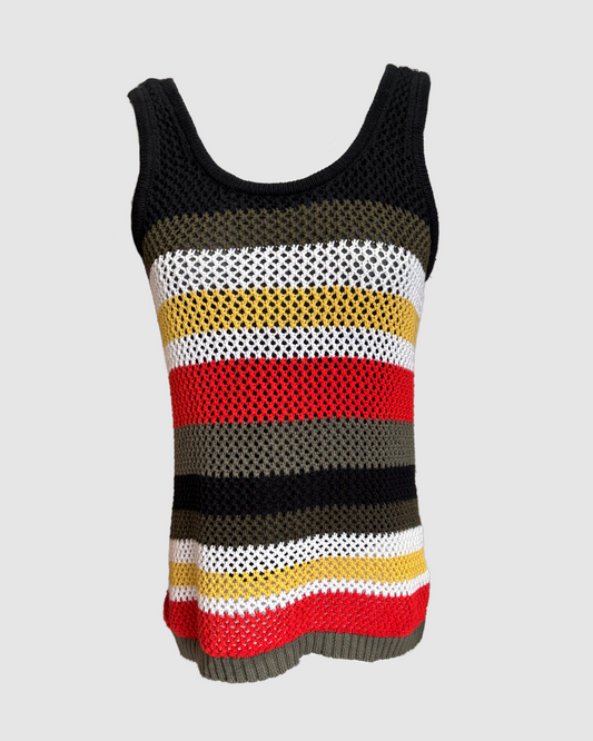 Tank top colorida crochet