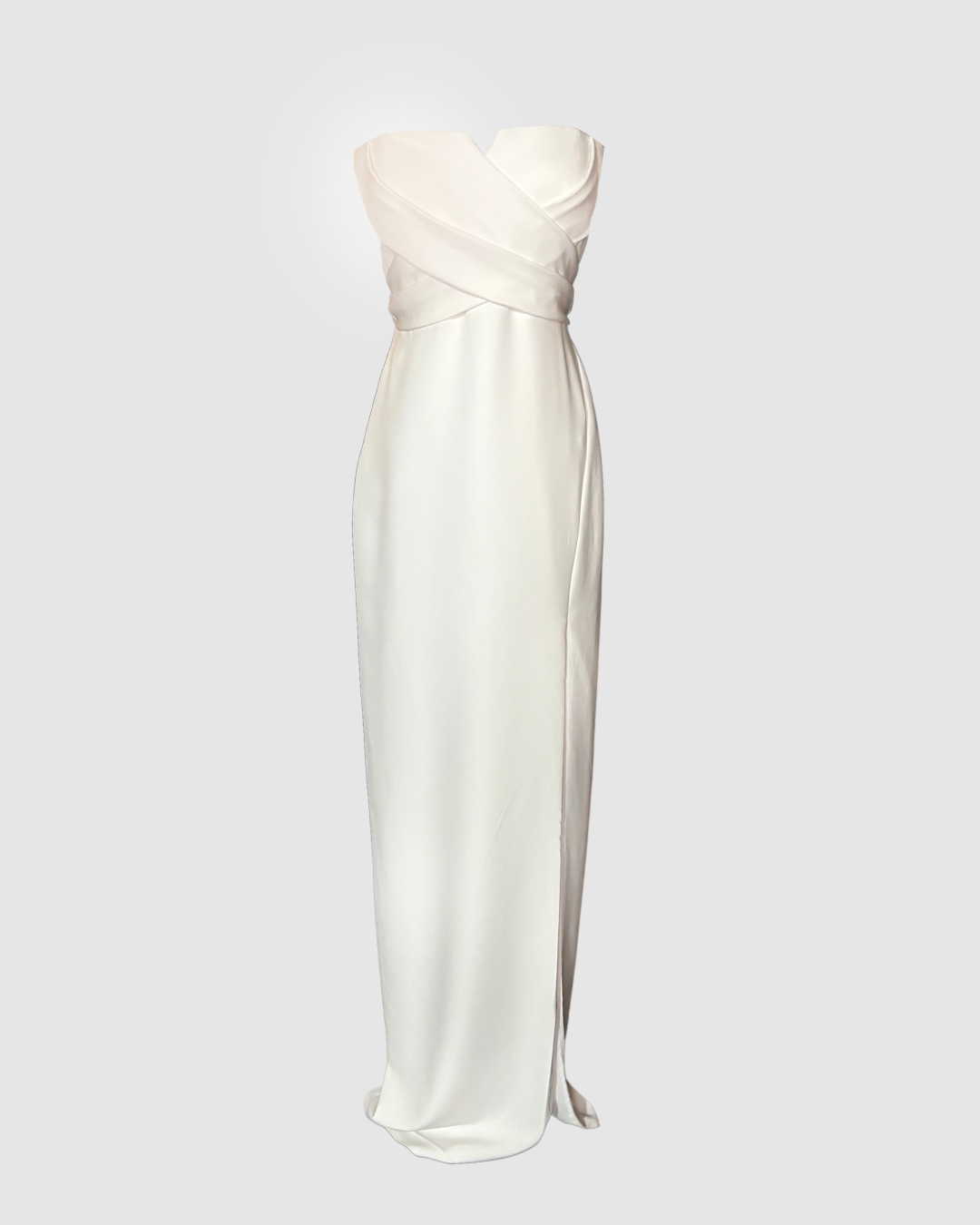 Vestido largo blanco strapless