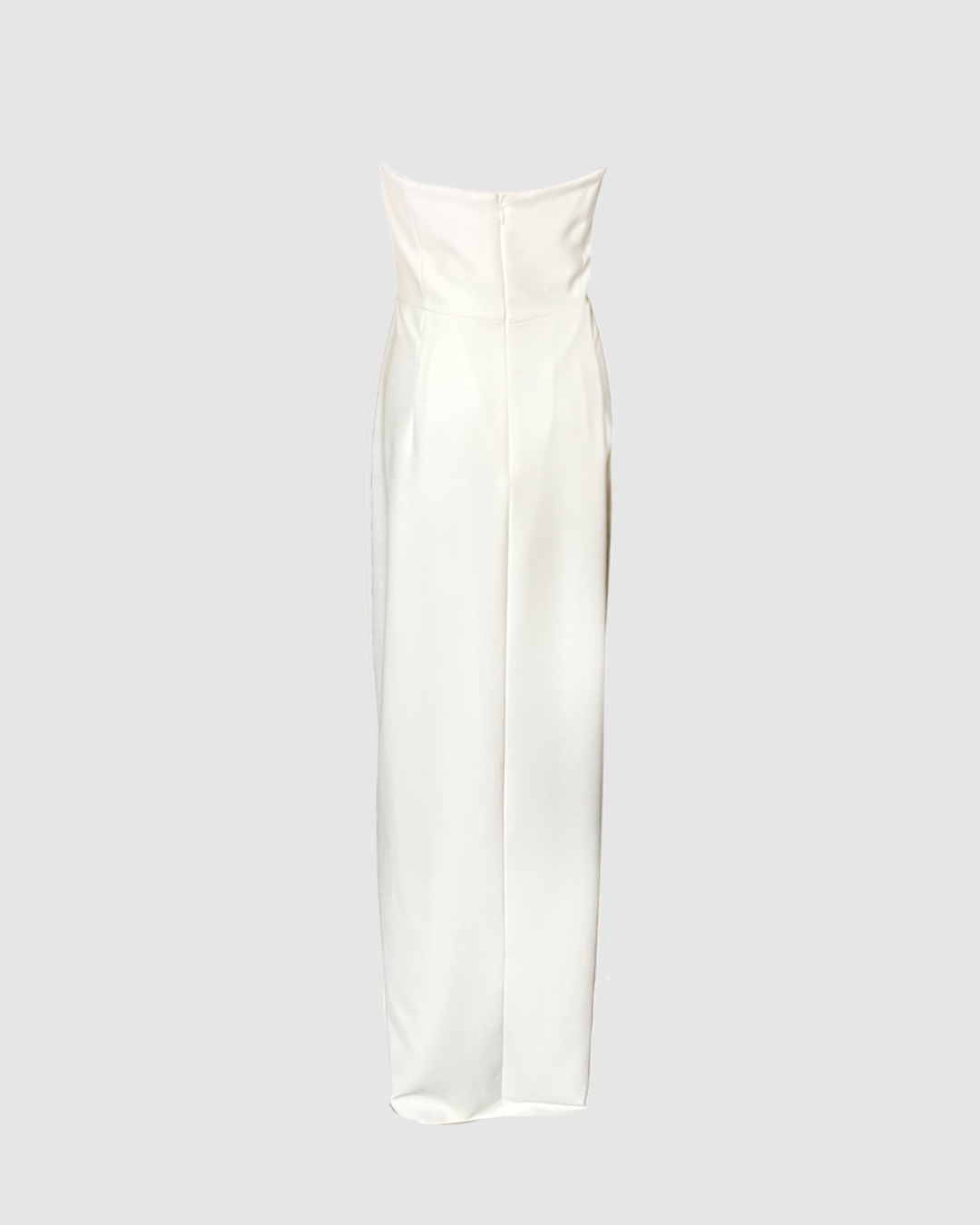 Vestido largo blanco strapless