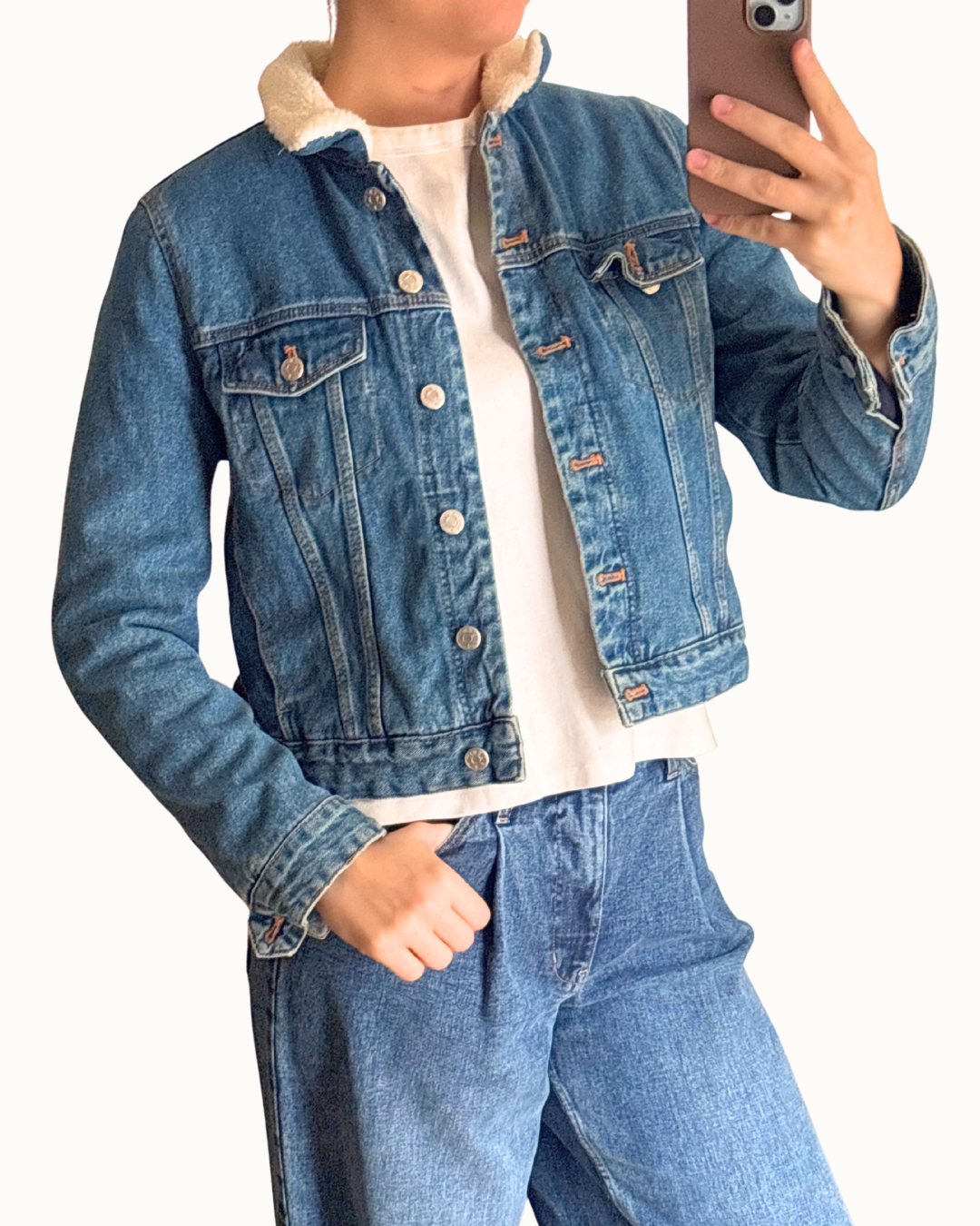 Denim Jacket With Sherpa Lining