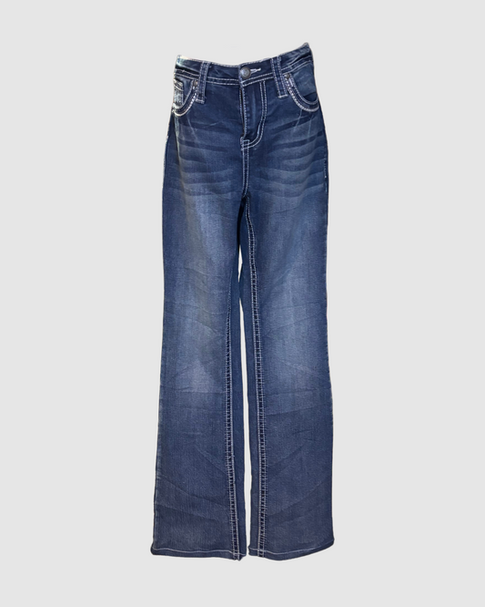 Jeans con diseño low-wasted