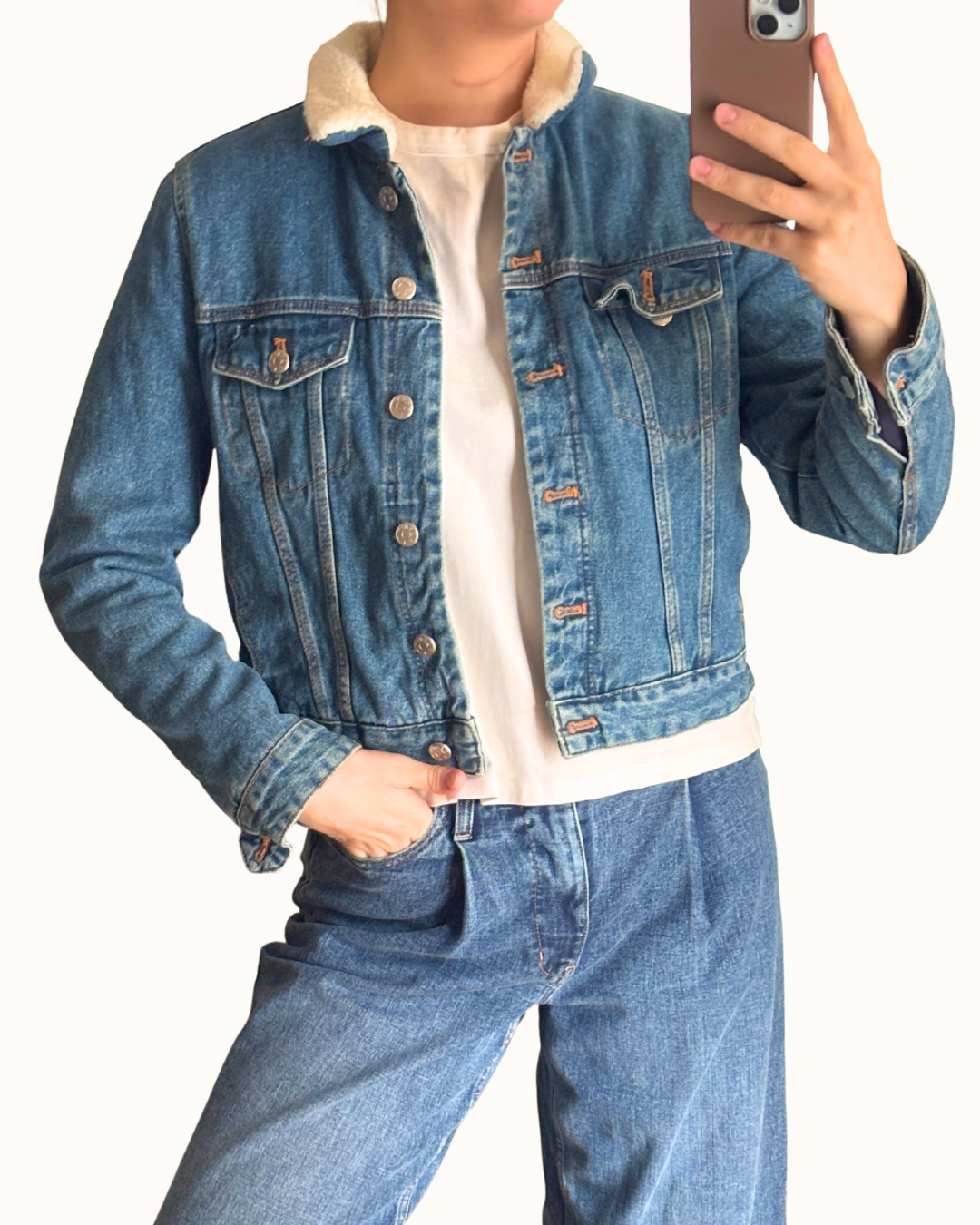 Denim Jacket With Sherpa Lining