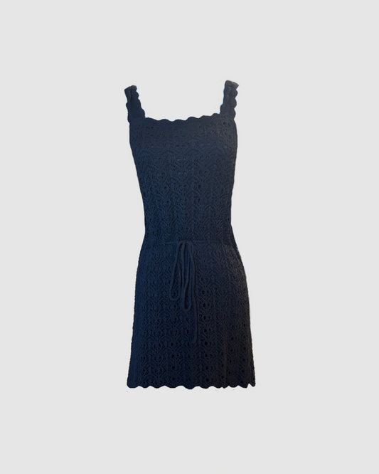 Vestido corto negro knitted