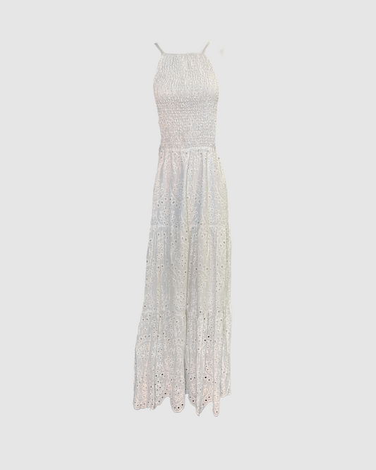Vestido largo beige