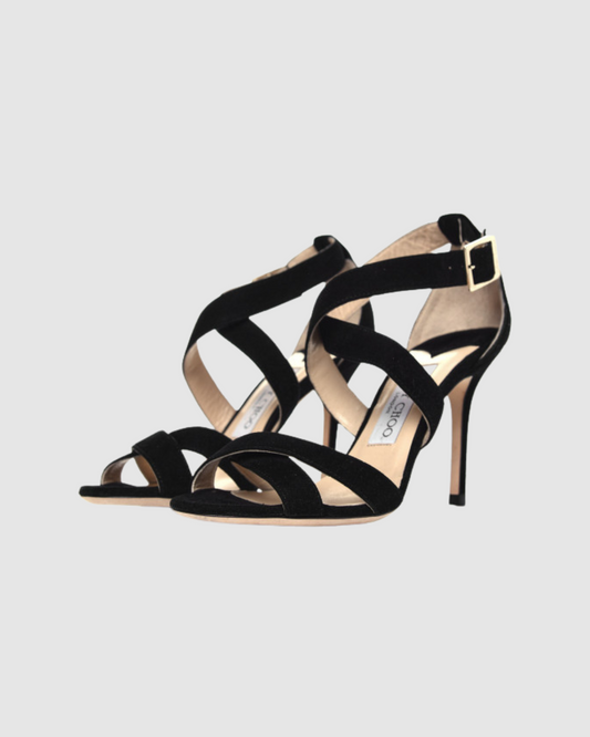Jimmy Choo Lottie black suede heels