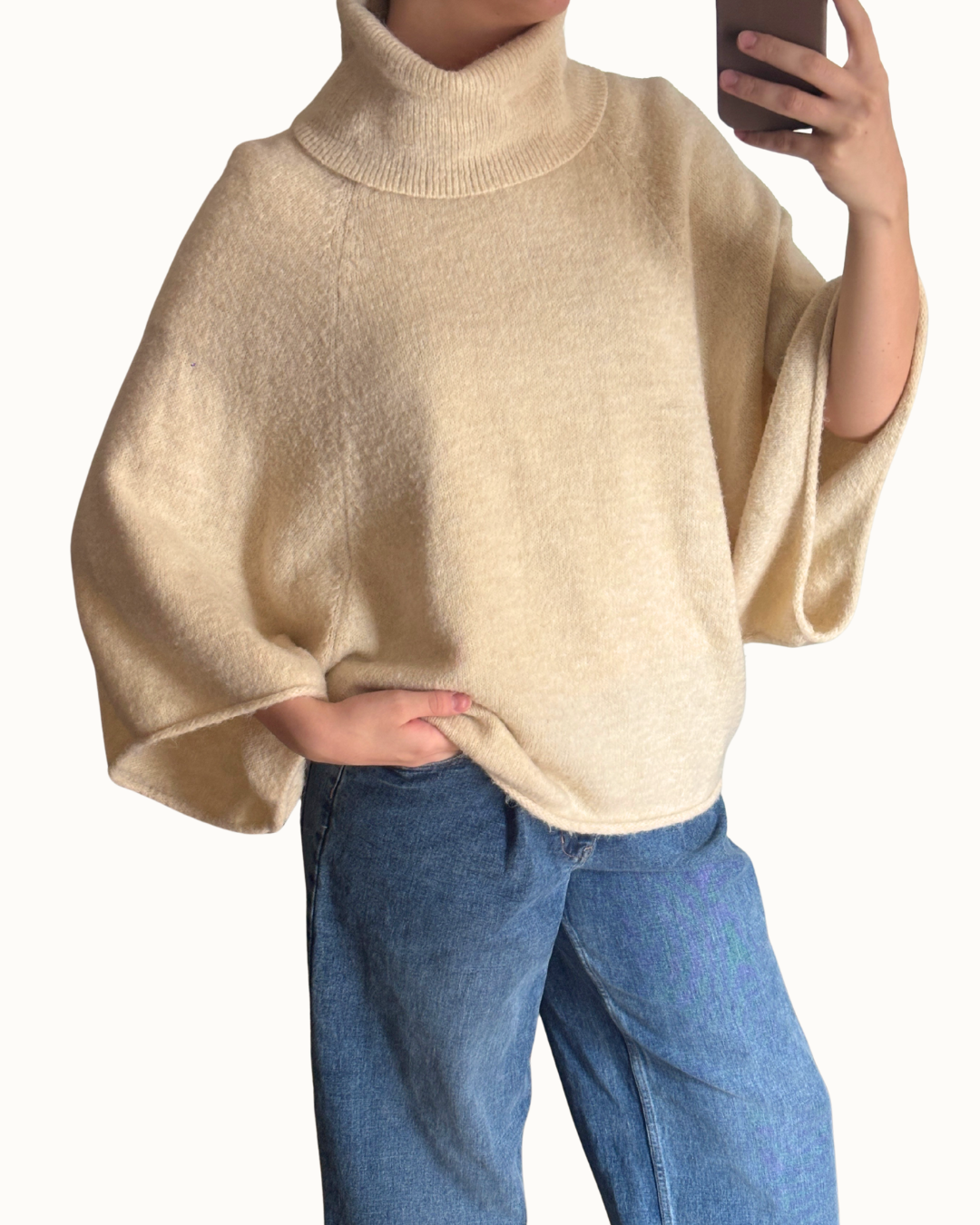 Zara Suéter/Capa Beige