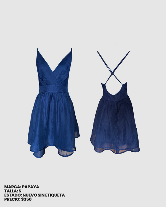 Vestido corto azul marino