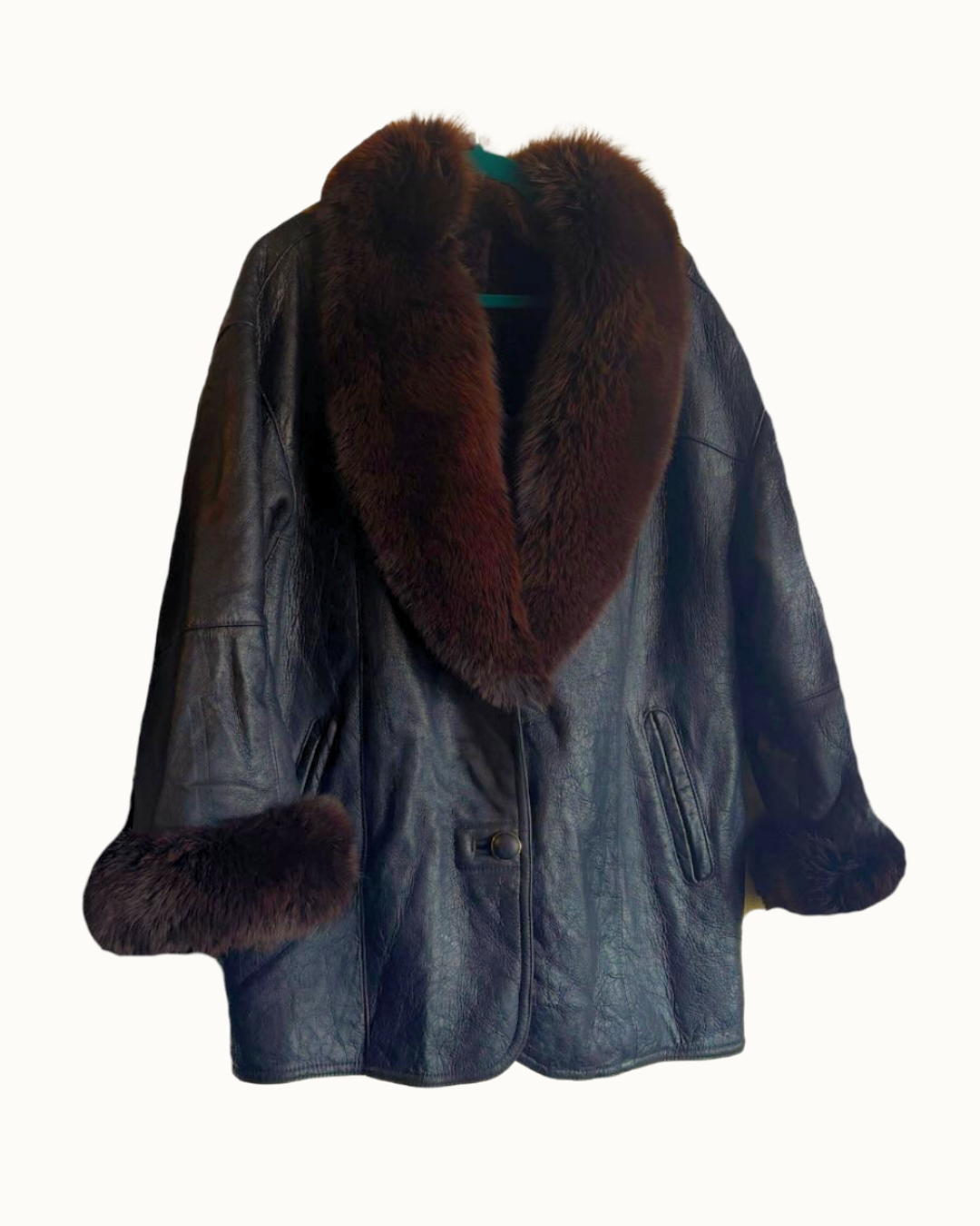 Abrigo De Piel De Borrego + Pelo De Zorro