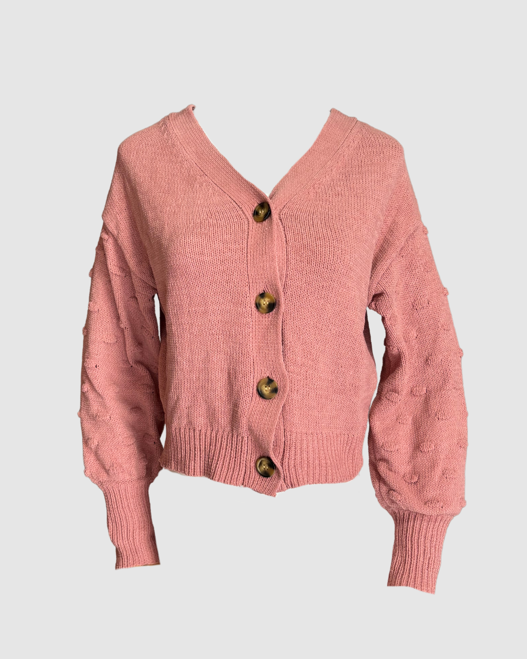 Cardigan rosa pastel
