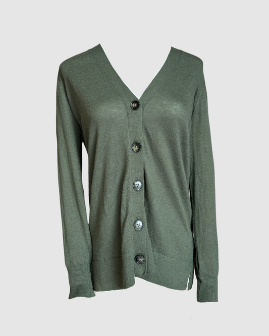 Cardigan verde militar