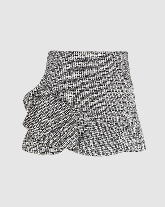 Shorts grises con olán