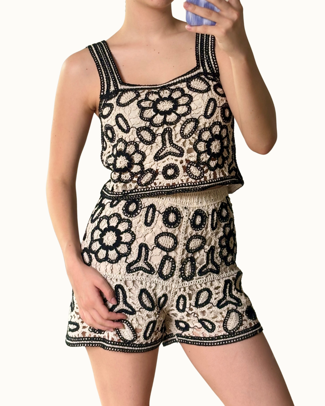 Set De Top y Shorts Crochet