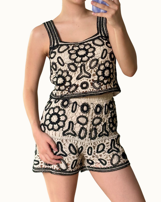 Set De Top y Shorts Crochet