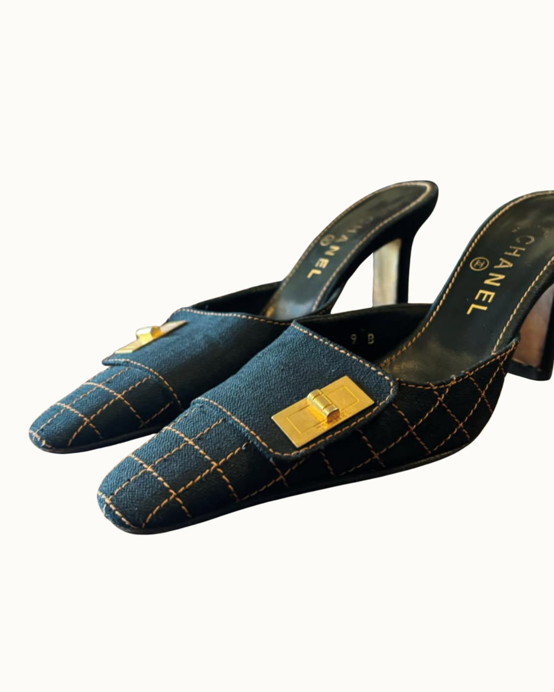 Chanel Denim Mules 2000s