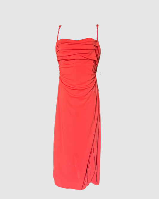 Vestido midi naranja