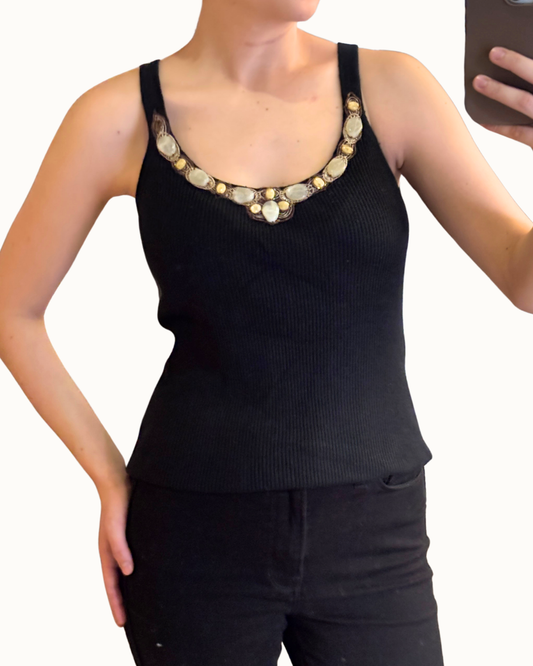 Caché Rhinestoned Top