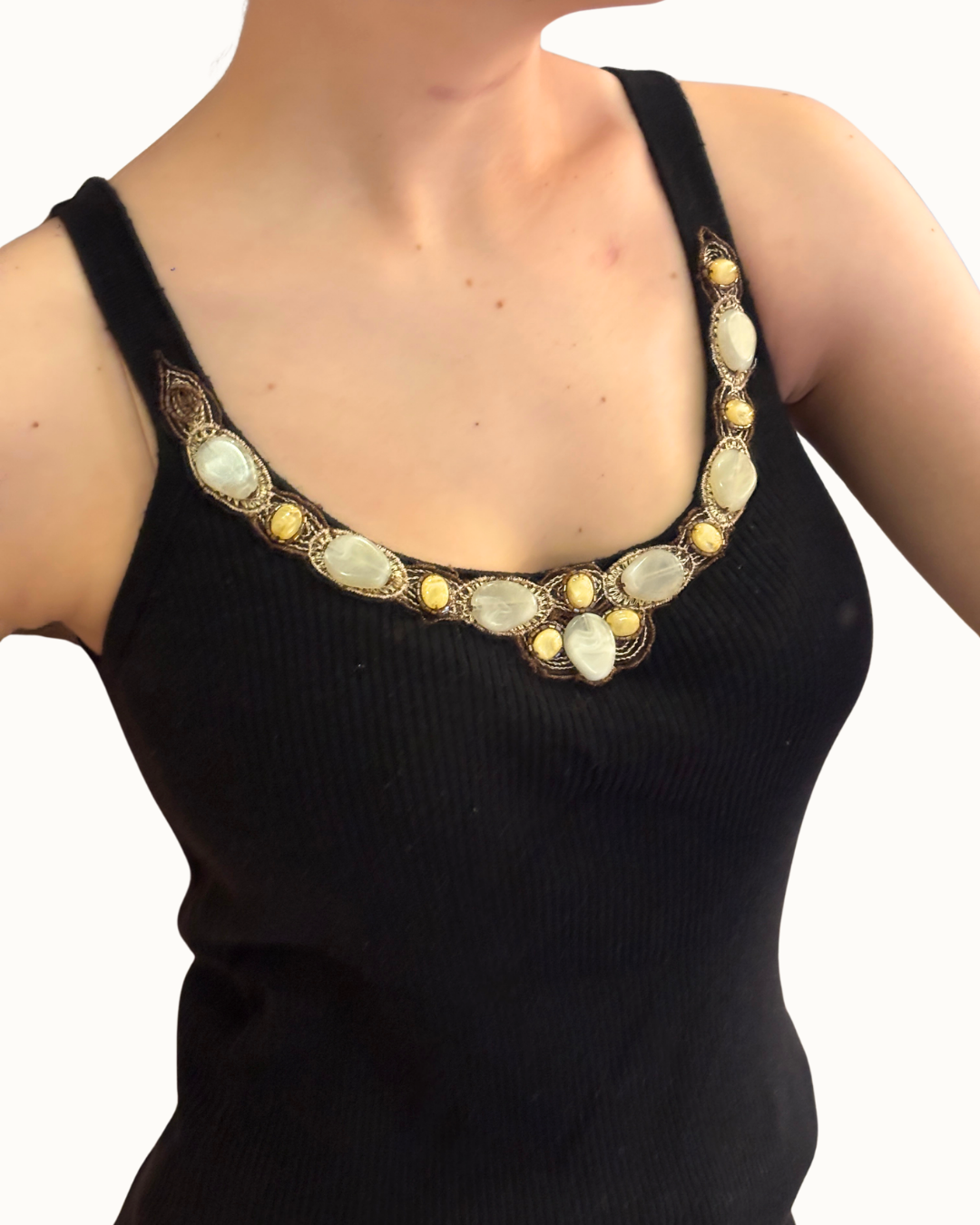 Caché Rhinestoned Top