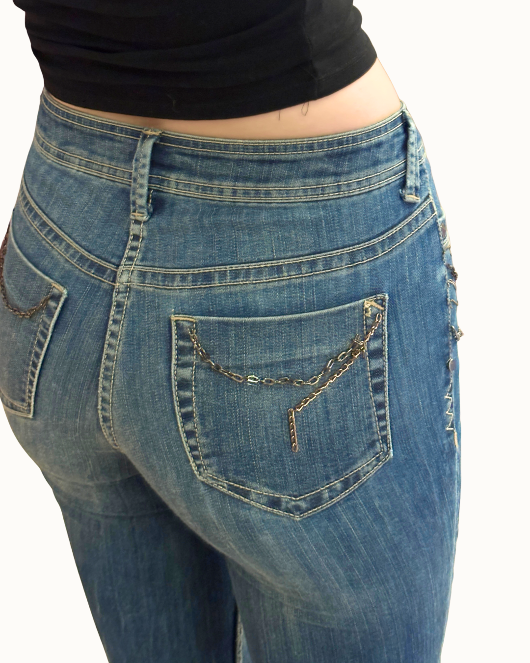 Caché Metal Chains Jeans