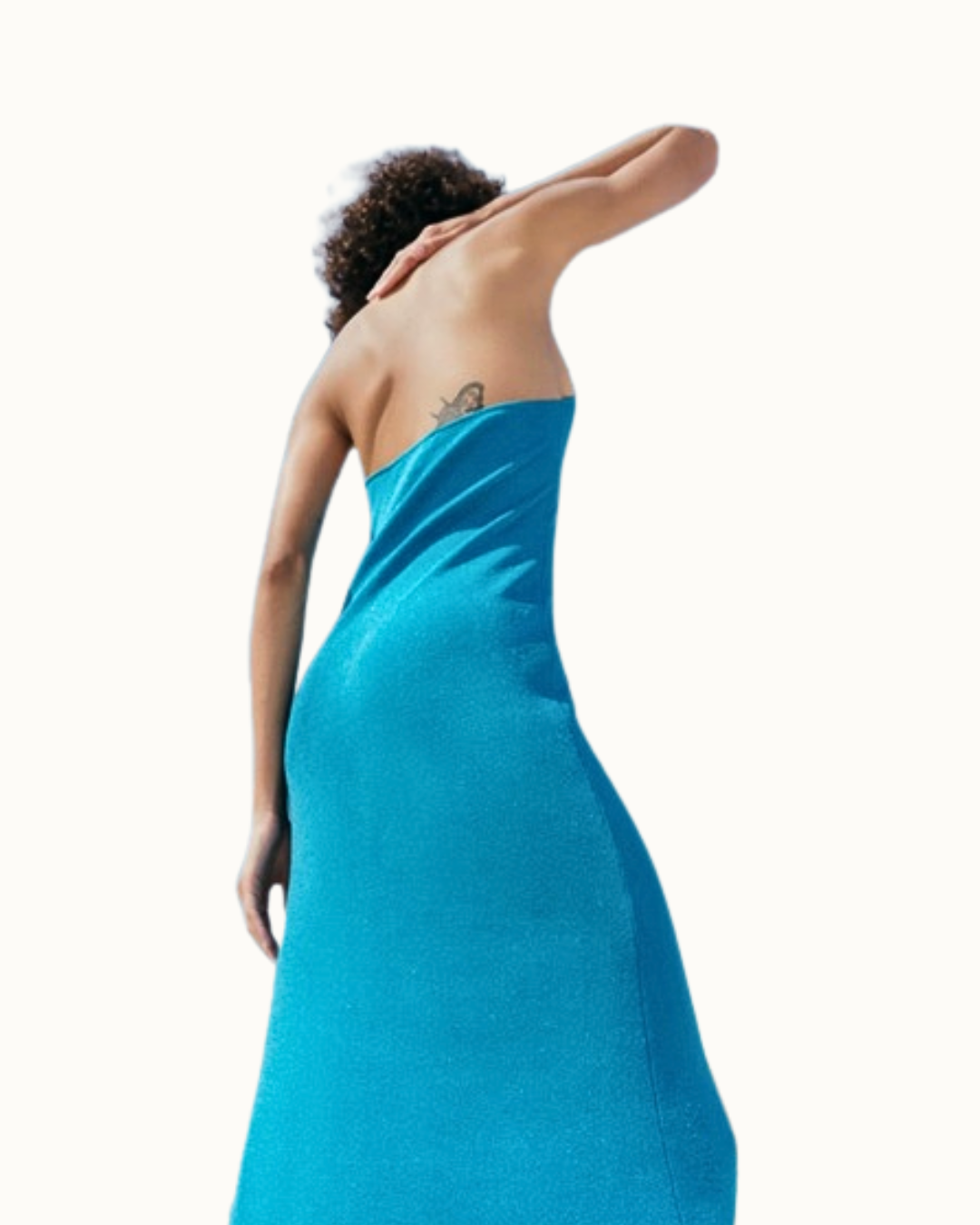 Vestido Midi Tejido Con Brillos