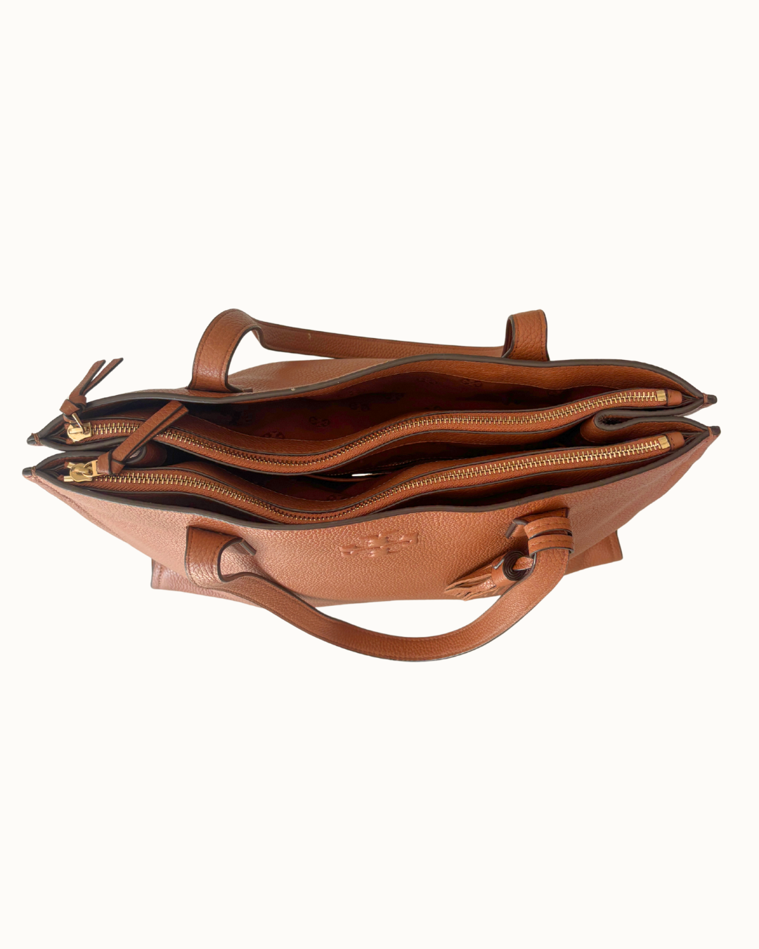 Tory Burch Pebbled Leather Thea Tassel Large Tote