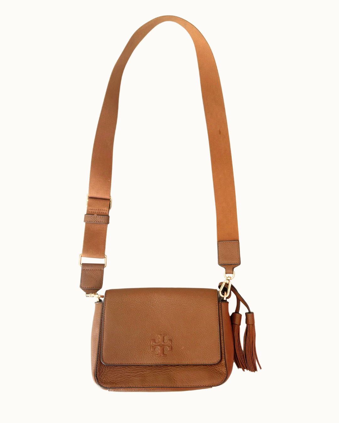 Tory Burch Thea Web Flap Crossbody Bag.