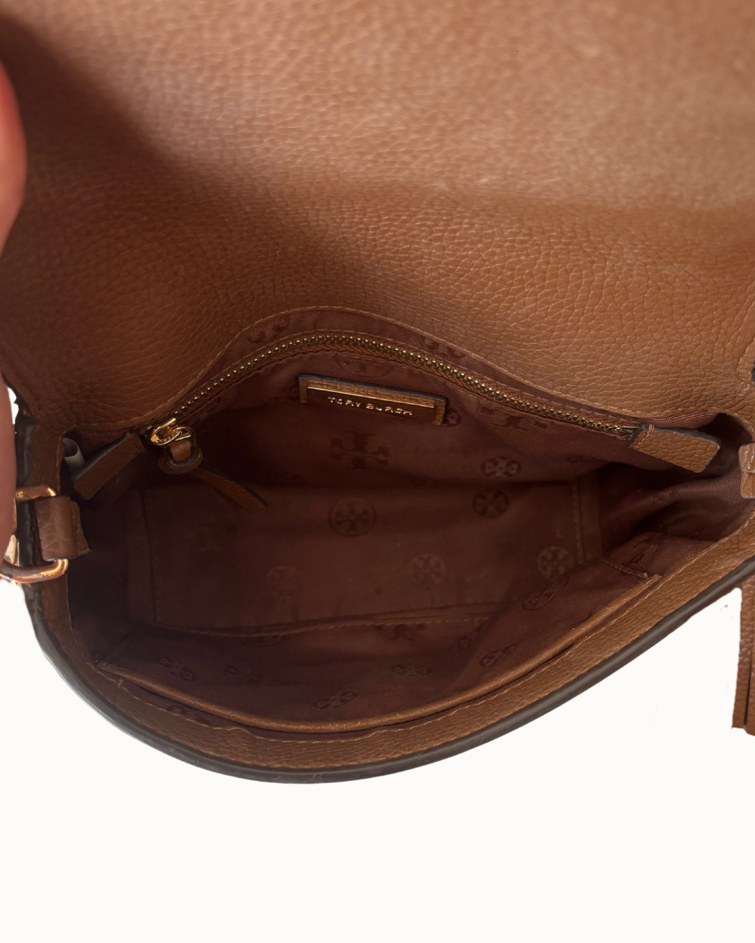 Tory Burch Thea Web Flap Crossbody Bag.