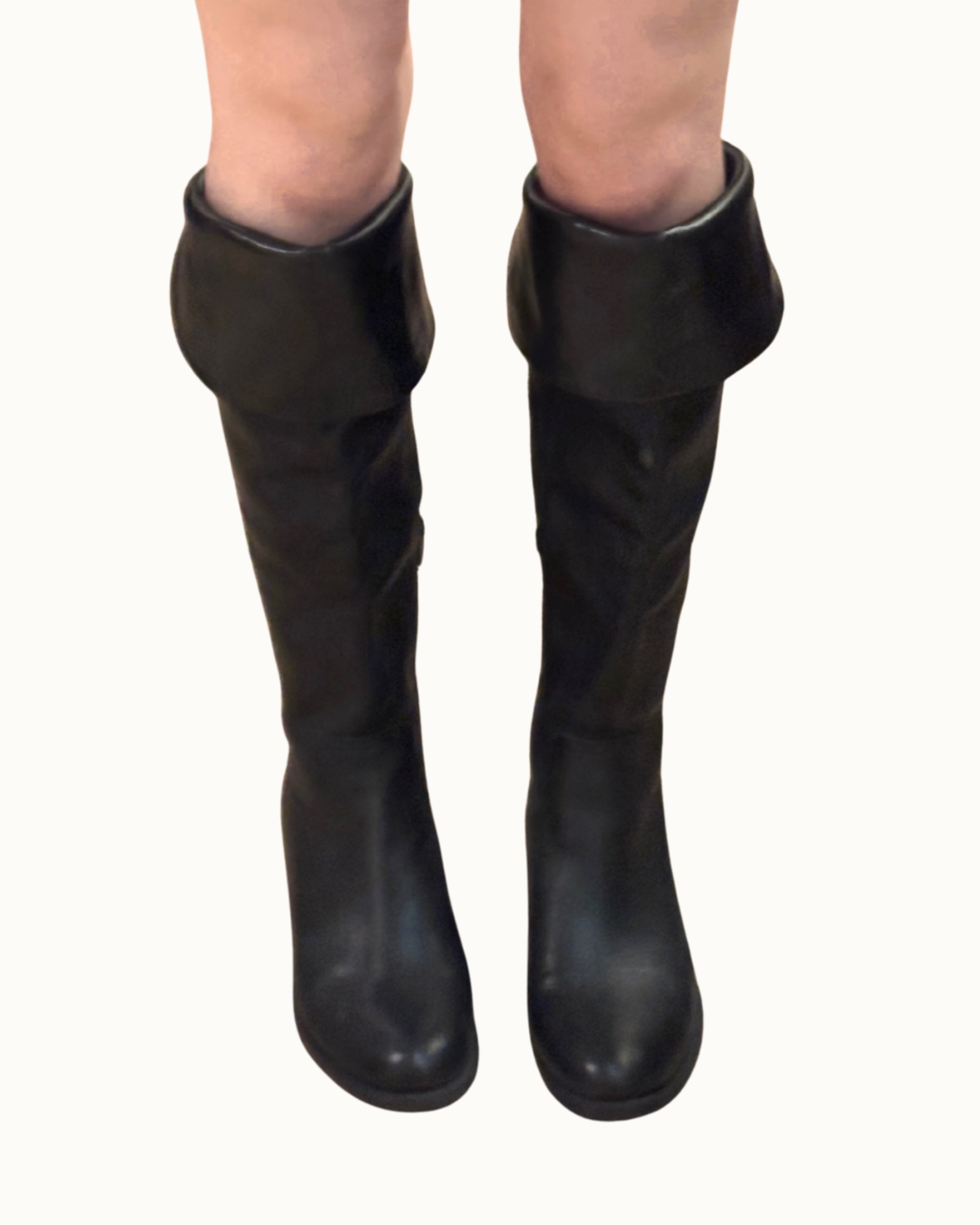 Vince Camuto Over-The-Knee Black Leather Boots