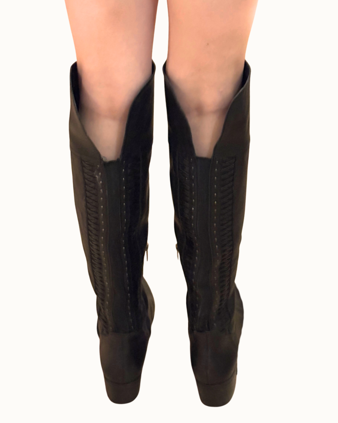 Vince Camuto Over-The-Knee Black Leather Boots