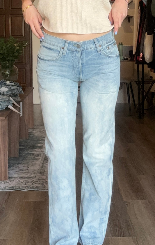 Jeans 'manchados' low-waisted