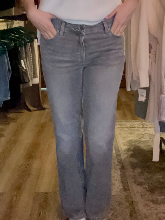 Jeans gris claro mid-waisted