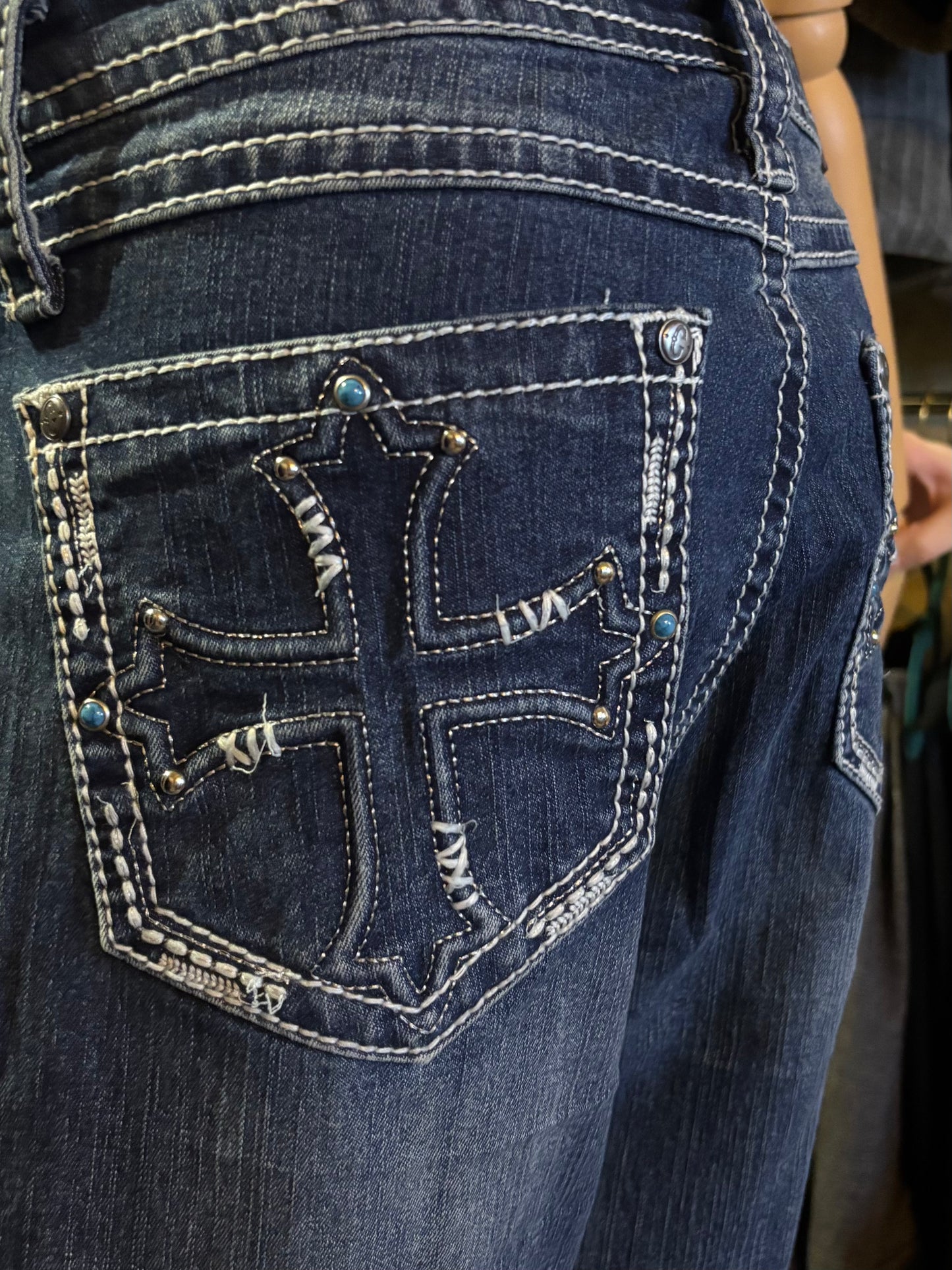 Jeans con diseño low-wasted