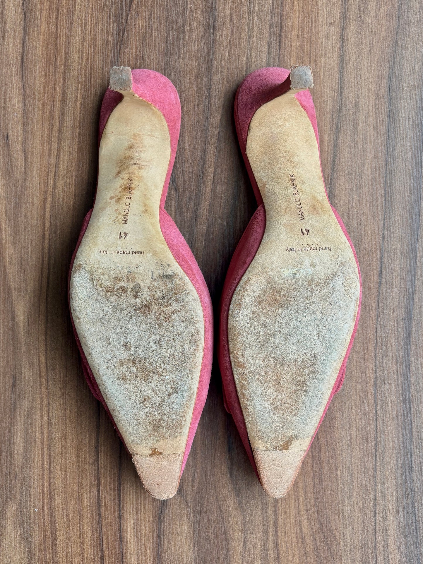 Manolo Blahnik Maysale Suede Mules