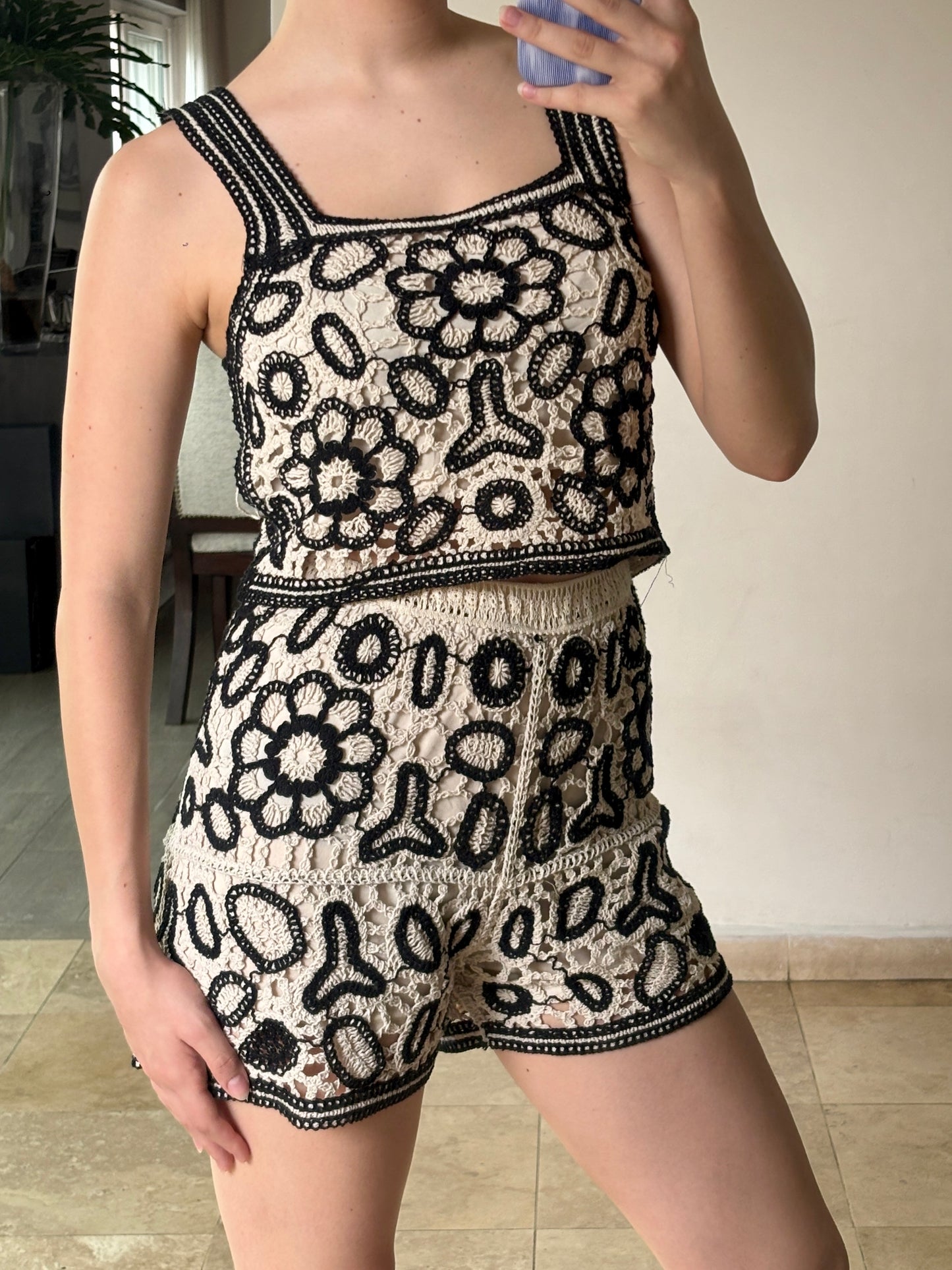 Set De Top y Shorts Crochet
