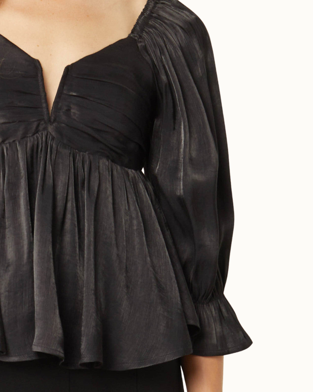 Iridescent Babydoll Top