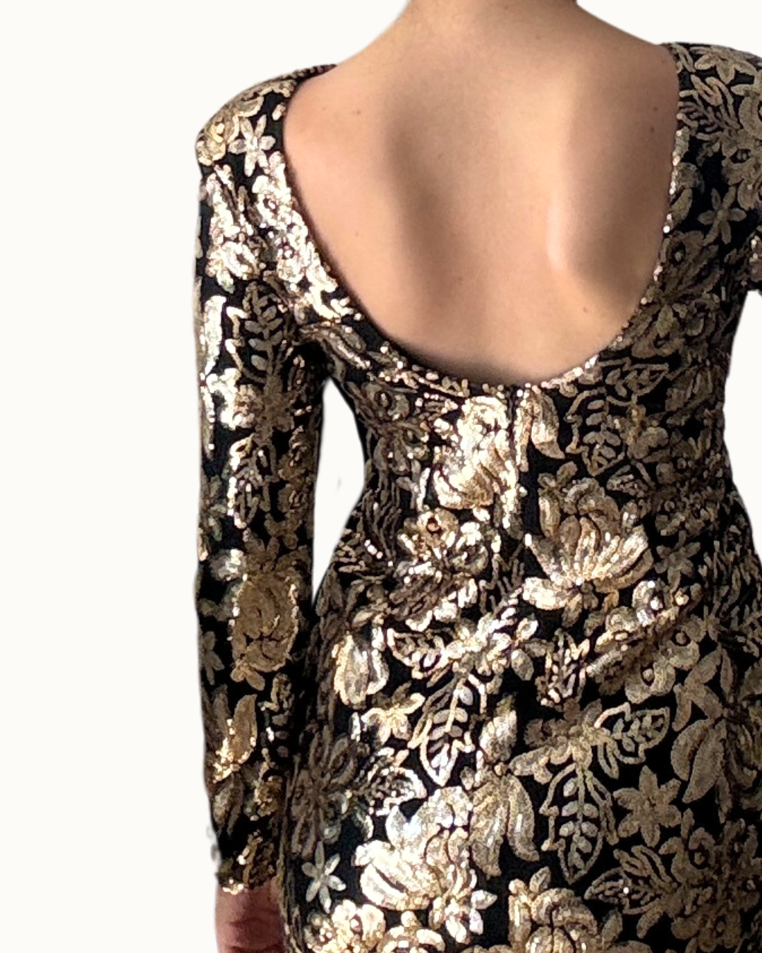 Mini Foral Sequins Dress